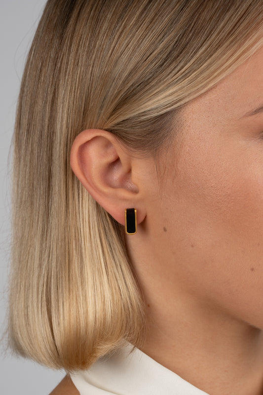 Paauksuoti gintariniai auskarai „Pianinum Imperfectum“