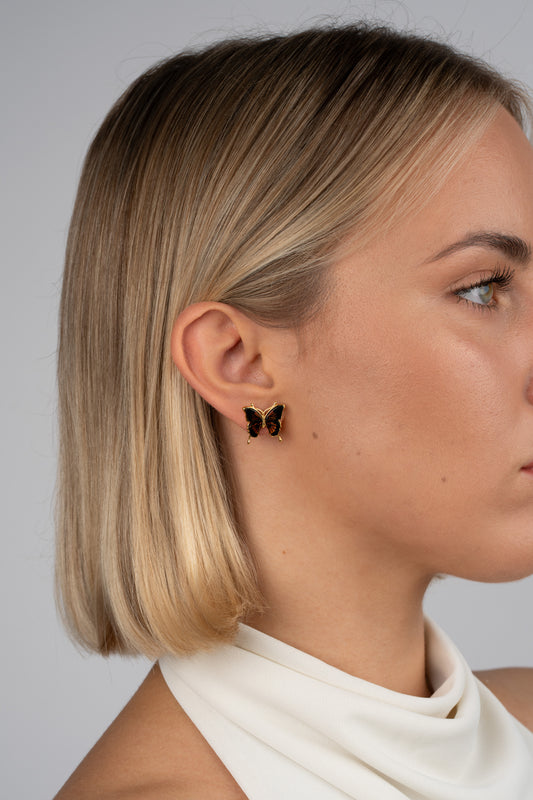 Paauksuoti gintariniai auskarai „Luxar Ambrosium“