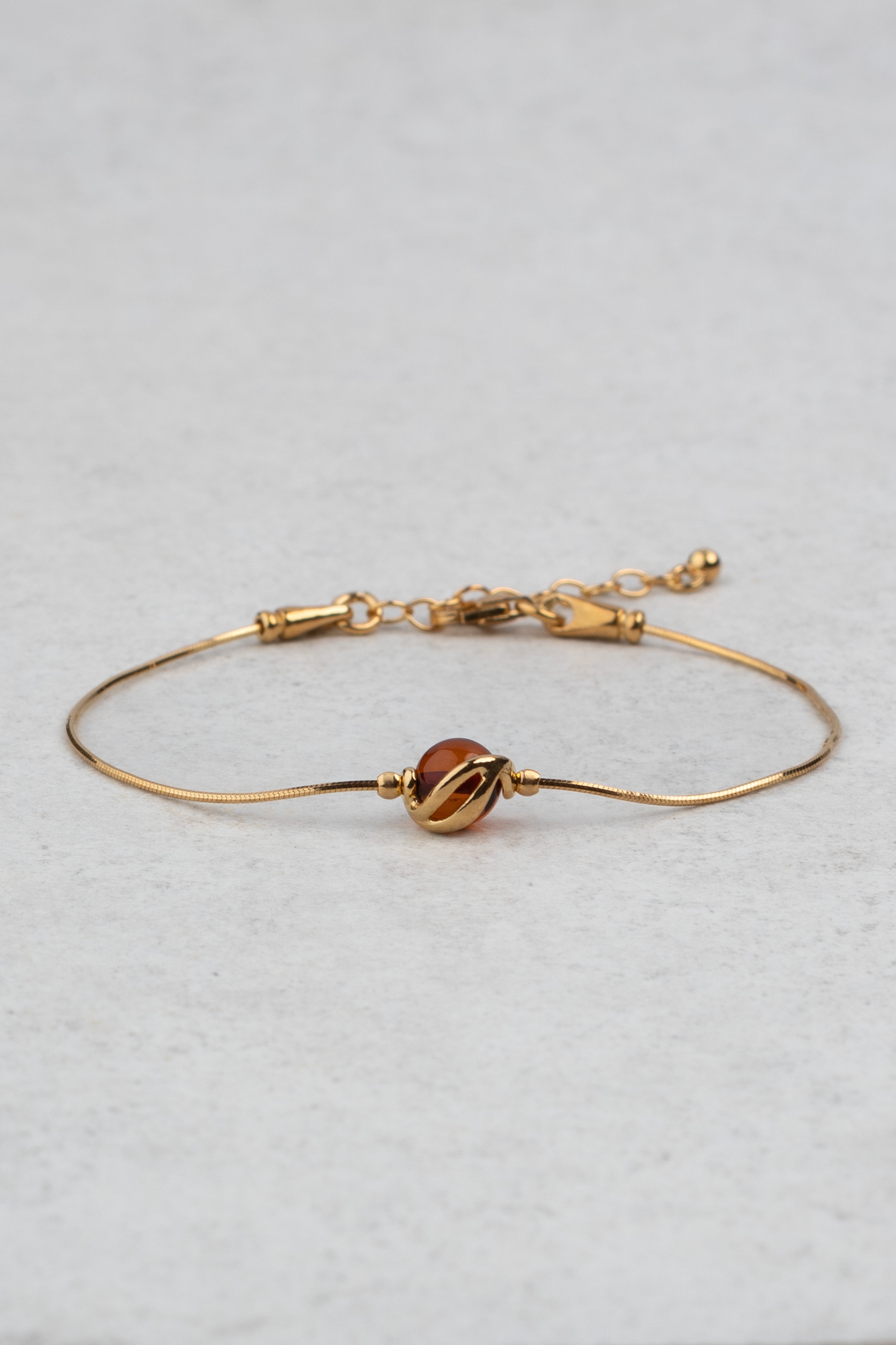 Medaus spalvos gintaro apyrankė „Nectareus Ignis - Aurum“