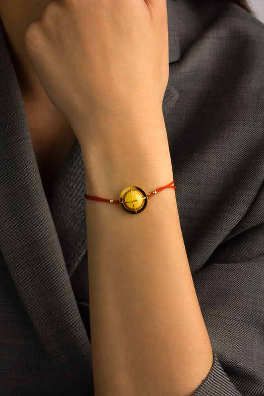 Gold-Plated Amber Bracelet “Stellarus Rosata Grandis”