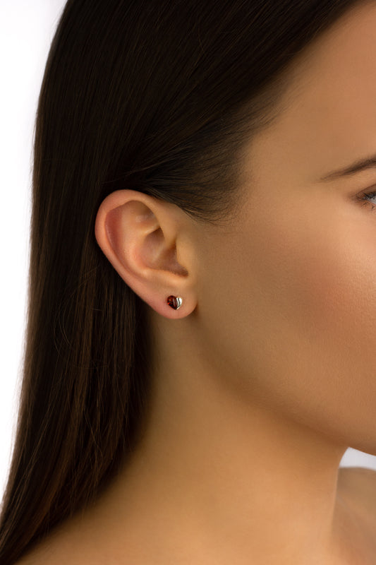 Sidabriniai gintariniai auskarai su medaus spalvos gintaru „Cor Aureum“