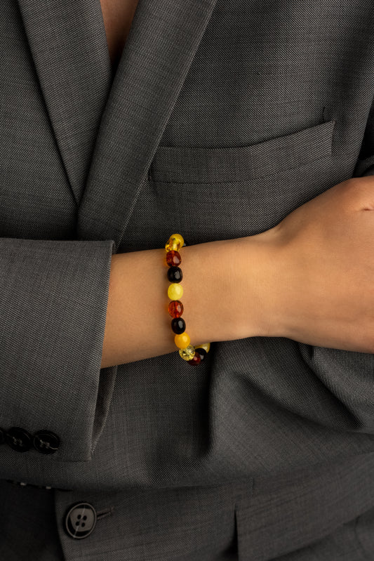 Polished Amber Bracelet "Clementia Ambrata"