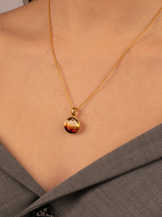 Pauksuotas medaus gintaro pakabukas „Sol aureus“