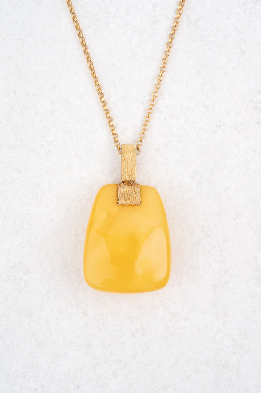 Unikalūs paauksuoti geltono gintaro vėriniai „Aurea Lux“