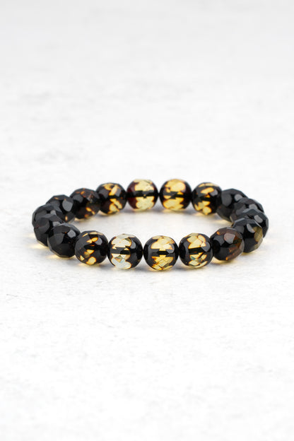 Bracelet with Green Baltic Amber "Ambra Sylvestris"