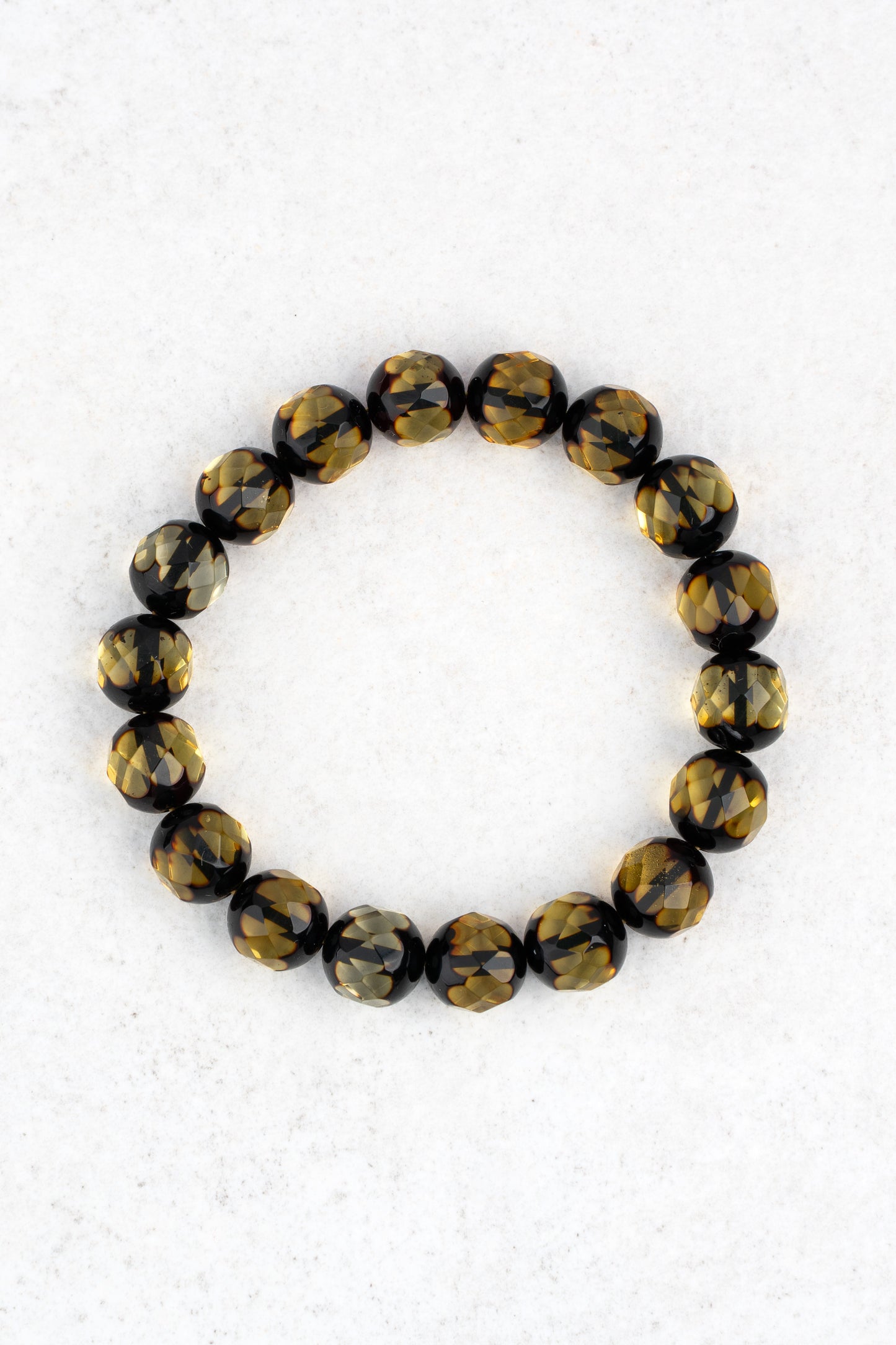 Bracelet with Green Baltic Amber "Ambra Sylvestris"