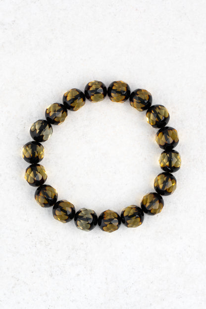 Bracelet with Green Baltic Amber "Ambra Sylvestris"