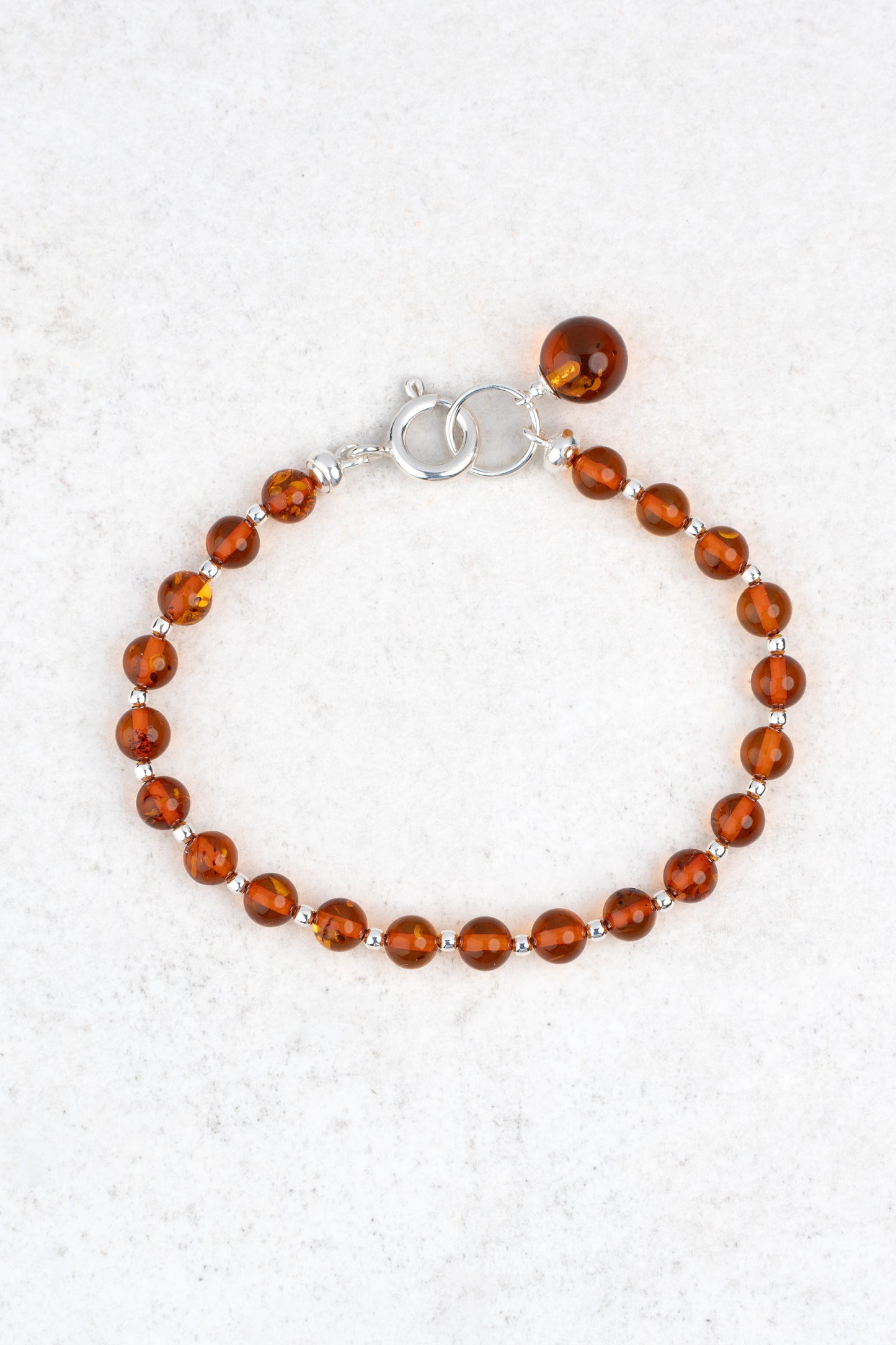 Silver Bracelet with Honey Amber "Ignis Mellis"