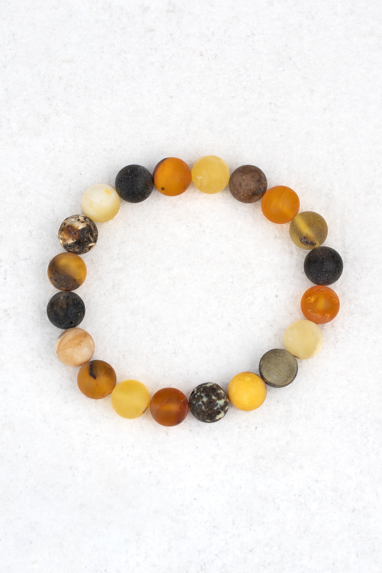 Multi-Colored Baltic Amber Bracelet "Elementa Terrae"