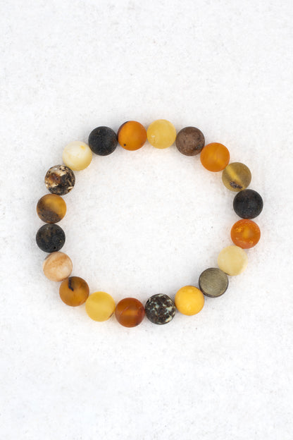 Multi-Colored Baltic Amber Bracelet "Elementa Terrae"