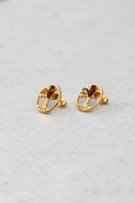 Gold-Plated Earrings with Multi-Colored Amber “Florentia Aurea - Vincio”