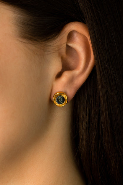 Žaliojo gintaro auskarai „Aurea Solis“