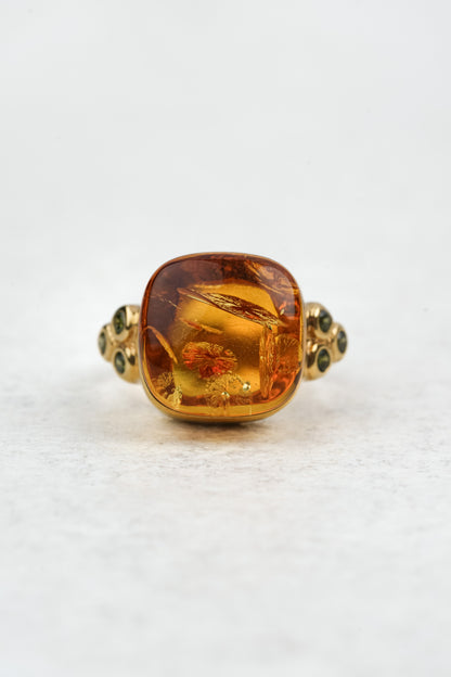 Geltonojo gintaro žiedas "Aurum Umbrae"