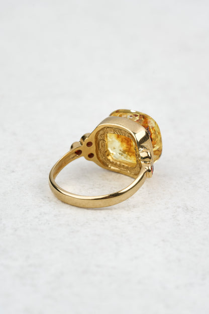 Geltonojo gintaro žiedas "Aurum Umbrae"