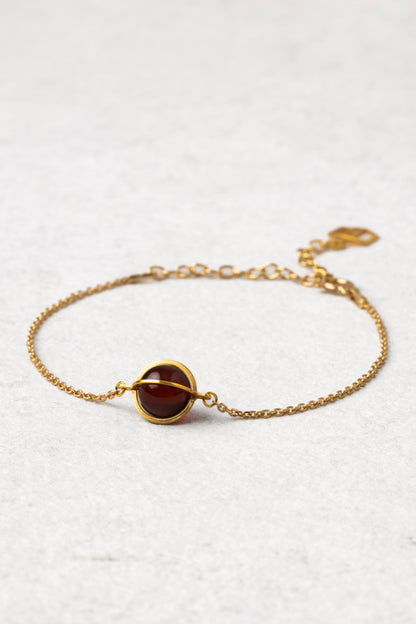 Paauksuota Elegantiška Gintaro Apyrankė „Aurum Sfera“